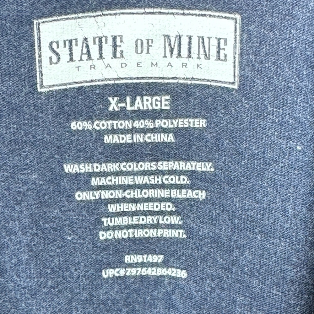 Georgia Graphic Men's Blue T-Shirt - Picture 3 of 3